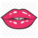 Kusslippen Weibliche Lippen Lippenaufkleber Symbol