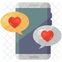 Romantischer Chat Liebes Chat Liebes App Symbol