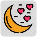 Valentinstag Halfte Mond Symbol