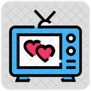 Valentinstag Unterhaltung Fernsehen Symbol