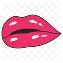 Weibliche Lippen Lippenaufkleber Lippendesign Symbol