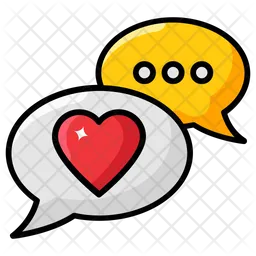 Romantischer Chat  Symbol