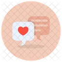 Romantischer Chat Lieblingschat Liebeskommunikation Symbol