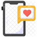 Romantischer Chat Lieblingschat Liebeskommunikation Symbol