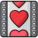 Liebesfilm Romantischer Film Filmstreifen Symbol