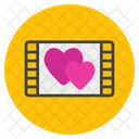 Romantischer Film Filmrolle Liebesfilm Symbol