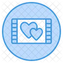 Romantischer Film Filmrolle Liebesfilm Symbol