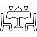 Romantisches Abendessen Symbol