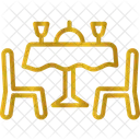 Romantisches Abendessen Symbol