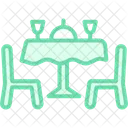 Romantisches Abendessen Symbol