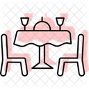 Romantisches Abendessen Symbol