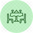Romantisches Abendessen Symbol
