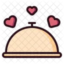 Romantisches Abendessen  Symbol