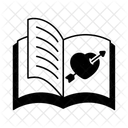 Romantisches Buch Buch Liebesbuch Symbol