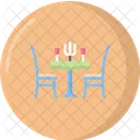 Romantisches Abendessen Abendessen Liebe Icon