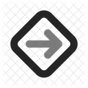 Flecha Derecha Rombo Redondeado Flecha Linea Duo Icono