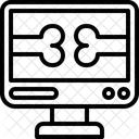 Rontgen Knochen Monitor Symbol