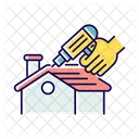 Roof Constructing House Icon