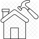 Roof Repair Leaky Roof Shingles Replacement Icon