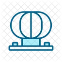Ventilation Icons Color Blue Symbol