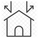 Roof with heat reflection  Icon