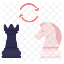 Rook and knight chess  Icon