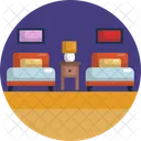Room Two Beds Beds Icon