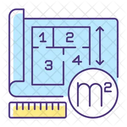 방 면적  아이콘