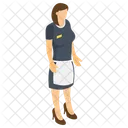 Female Waitress Hotel Waiter Waitress Icon
