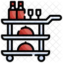 Room Service Food Trolley Food Service Icon