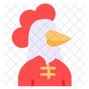 Flat Rooster Icon