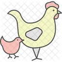 Rooster And Hen Rooster Hen Icon