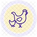 Rooster And Hen Rooster Hen Icon
