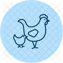 Rooster And Hen Rooster Hen Icon