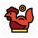 Rooster Bank Piggy Banking Savings Icon