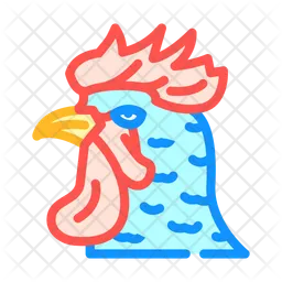 Rooster Face  Icon