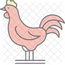 Rooster On Fence Post Rooster Fence Icon