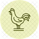Rooster On Fence Post Rooster Fence Icon