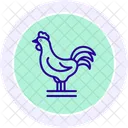 Rooster On Fence Post Rooster Fence Icon