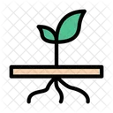 Soil Roots Plant Icon