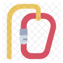 Rope and carabiner  Icon