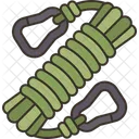 Rope Carabiners Mountaineering Icon