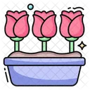 Flor rosa  Ícone