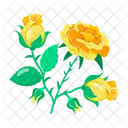 Rosen Cartoon Rosen Aufkleber Bluhende Blumen Symbol