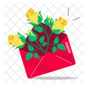 Rose Cartoon Rose Stickers Blooming Flowers Icon