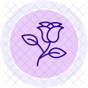 Icono De Linea Rosa Icono