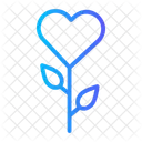 Rose Nature Heart Icon