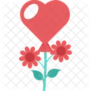 Rose Heart Blooming Relations Icon