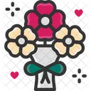 M Rose Rose Flower Bouquet Icon