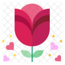 Rose Flower Botanical Icon